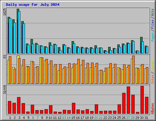 Daily usage for July 2024