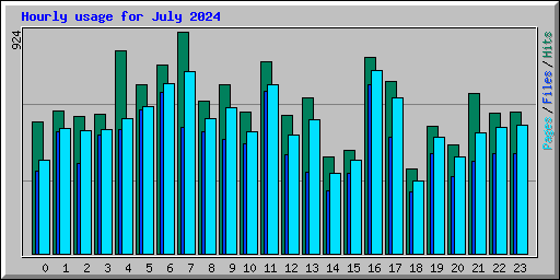 Hourly usage for July 2024