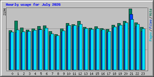 Hourly usage for July 2026